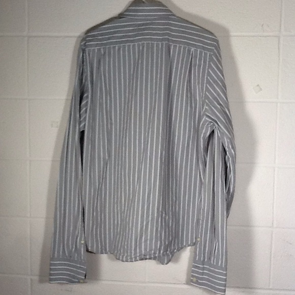 Abercrombie & Fitch Gray and White Stripe Shirt XL - Picture 5 of 9